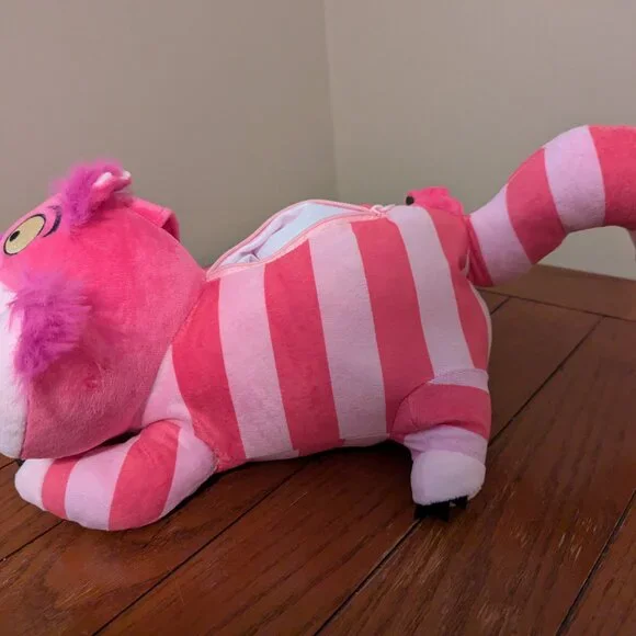 Disney Cheshire Cat Plush Costume Companion Purse Alice in Wonderland Cosplay - Picture 3 of 8